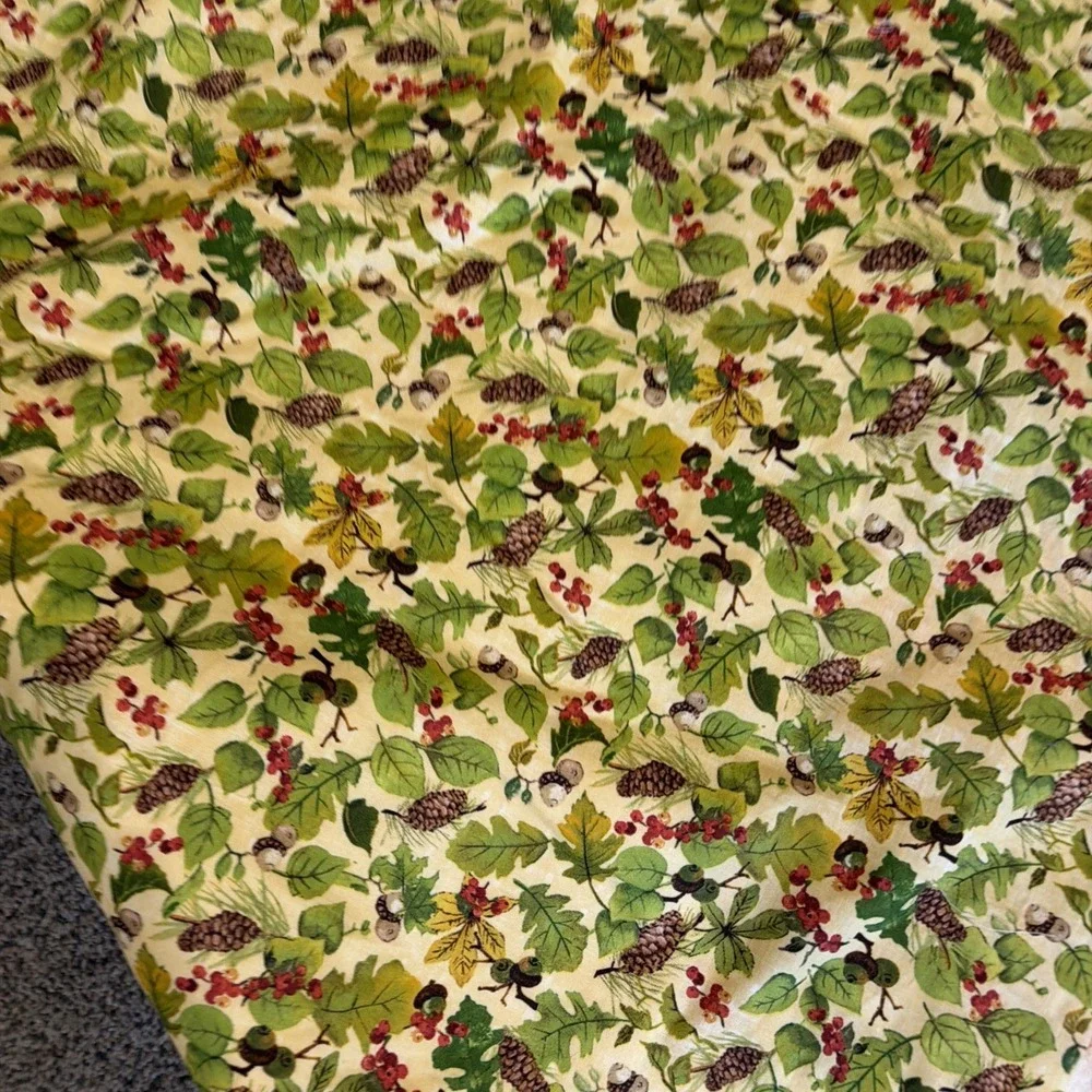 Handmade Fall Appliqué Quilted Wall Hanging Unfinished, Needs Binding 42x28